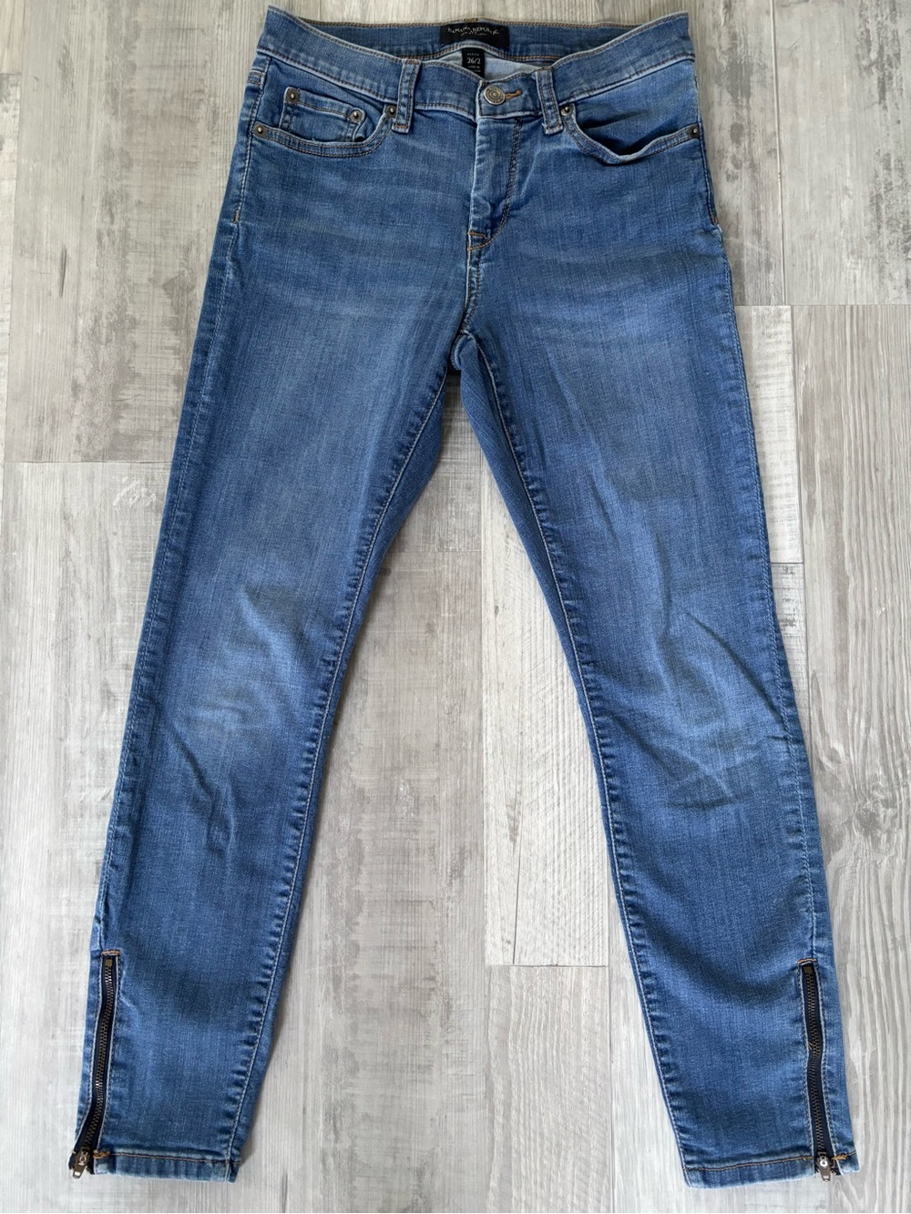 Banana Republic Medium Blue Skinny Jeans with Ankle Zips